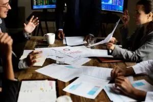 people in a business meeting